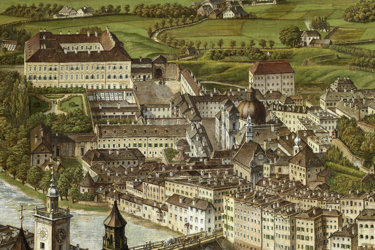 Ausschnitt Sattlerpanorama 1825<br />
Salzburg Museum